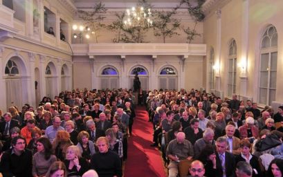 Ceremonial hall of the Croatian Music Institute during the concert of ZAGREB KOM 6 festival